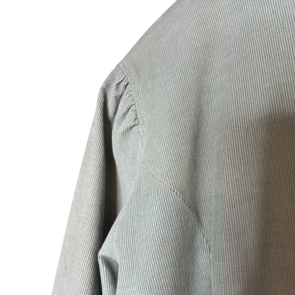 Seeds Natural Fiber Clothing Sage Green Corduroy Pleated Cover Jacket sz M - Picture 7 of 10